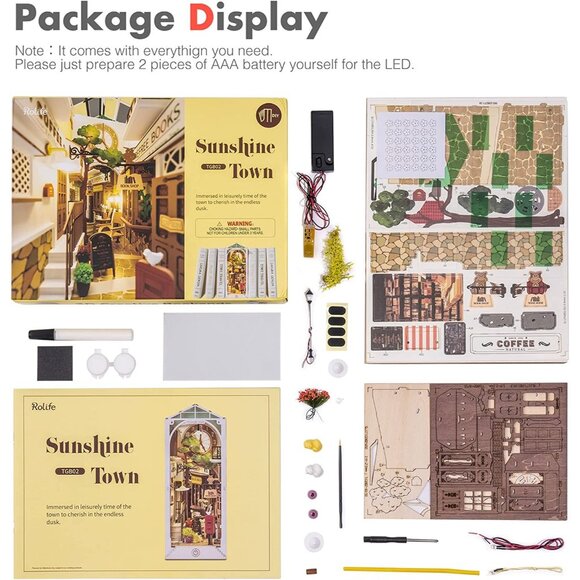 DIY 3D Book Nook Kit - Sunshine Town 246 Pcs - Picture 2 of 4